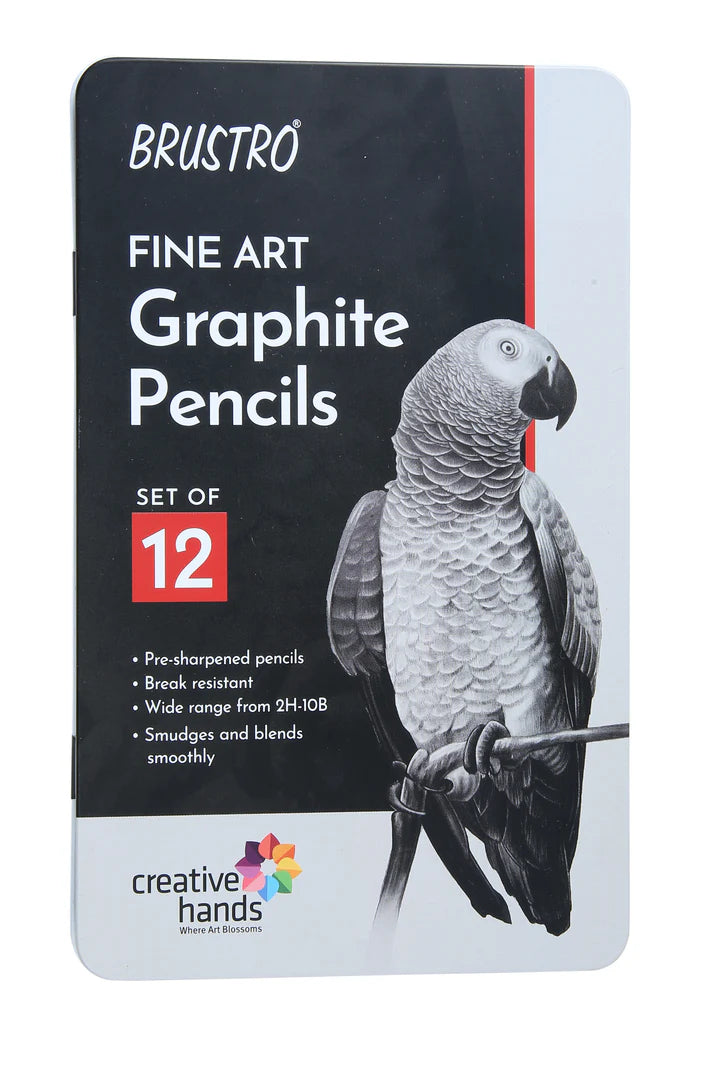 BRUSTRO Fine Art Graphite Pencil - Set of 12