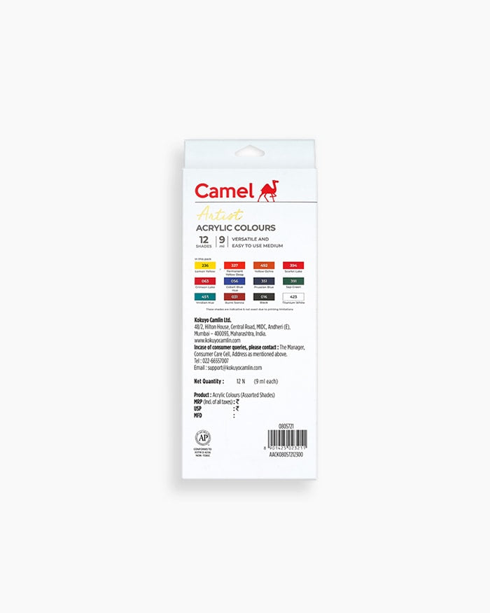 Camel  Artist  Acrylic  Colours