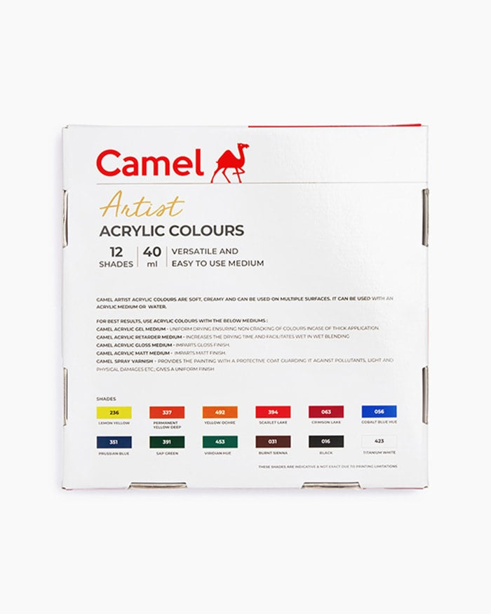 Camel  Artist  Acrylic  Colours