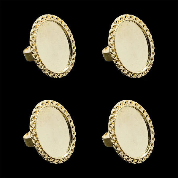 Gold Ring Bezels RB019