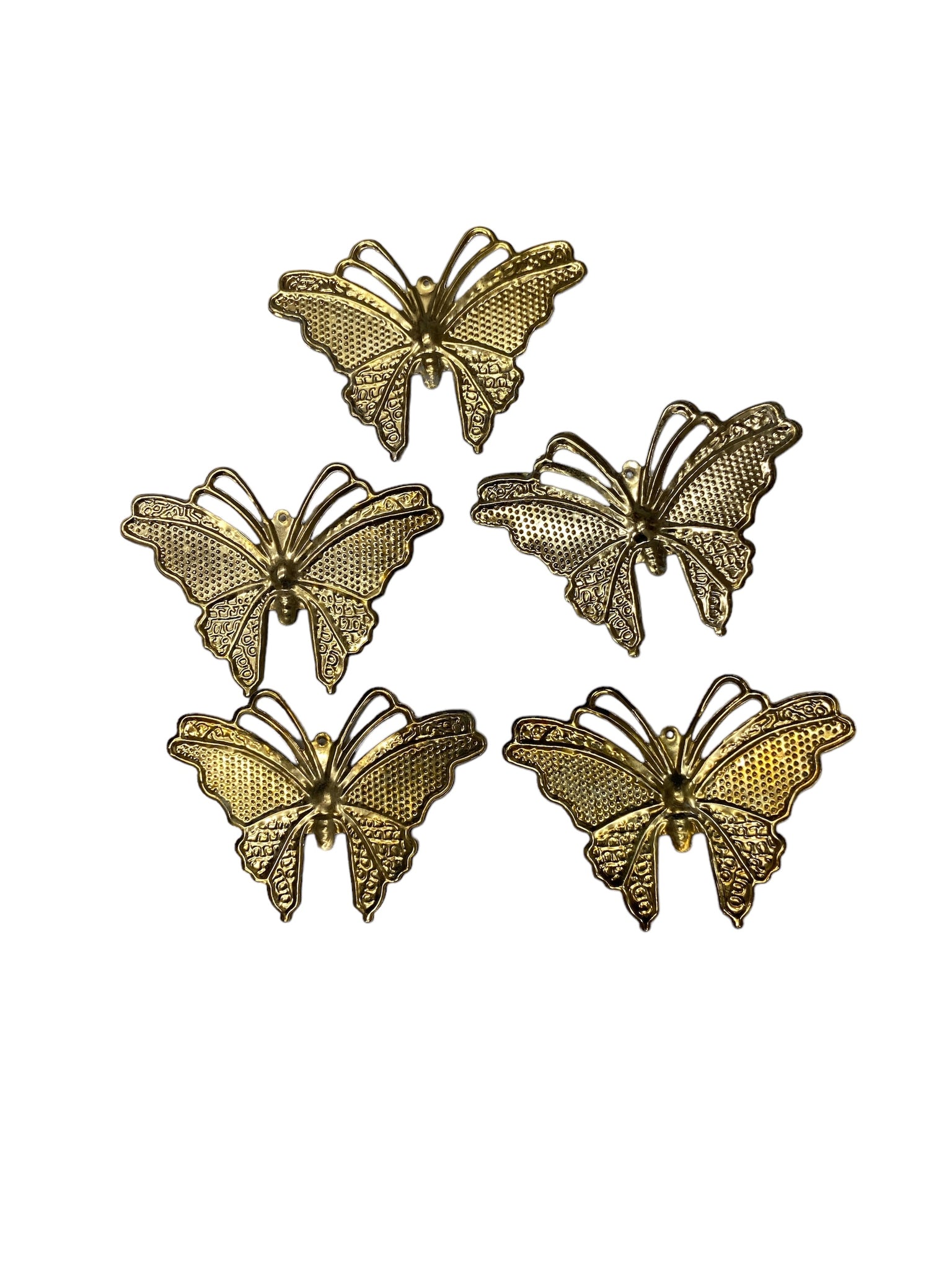 Metal Charms Butterfly set of 5