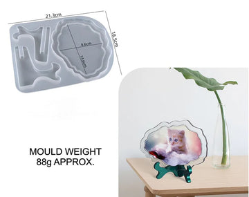 Oval Agate Photo Frame & Stand Mould