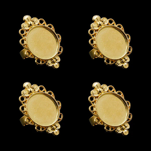 Gold Ring Bezels RB013