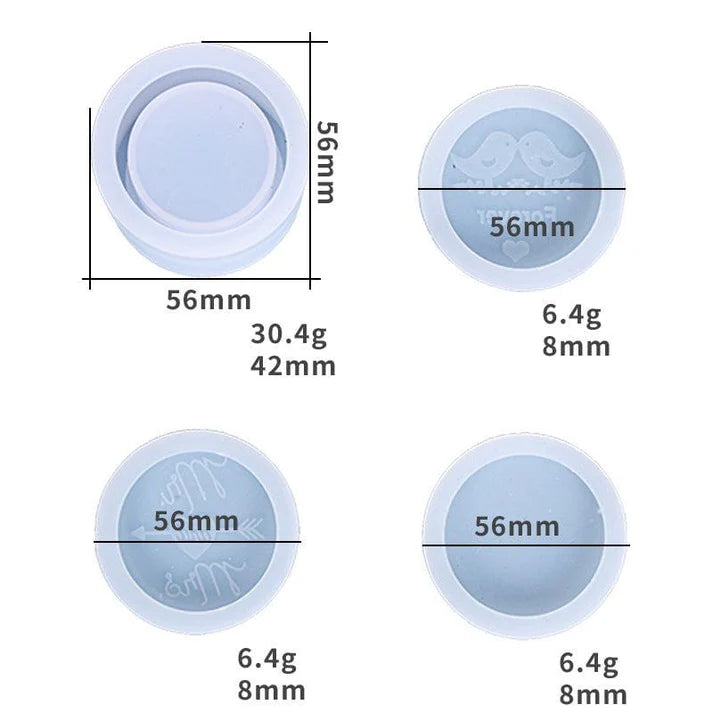 Round Box With 3 Types Of Lid Mould SM0053/84342
