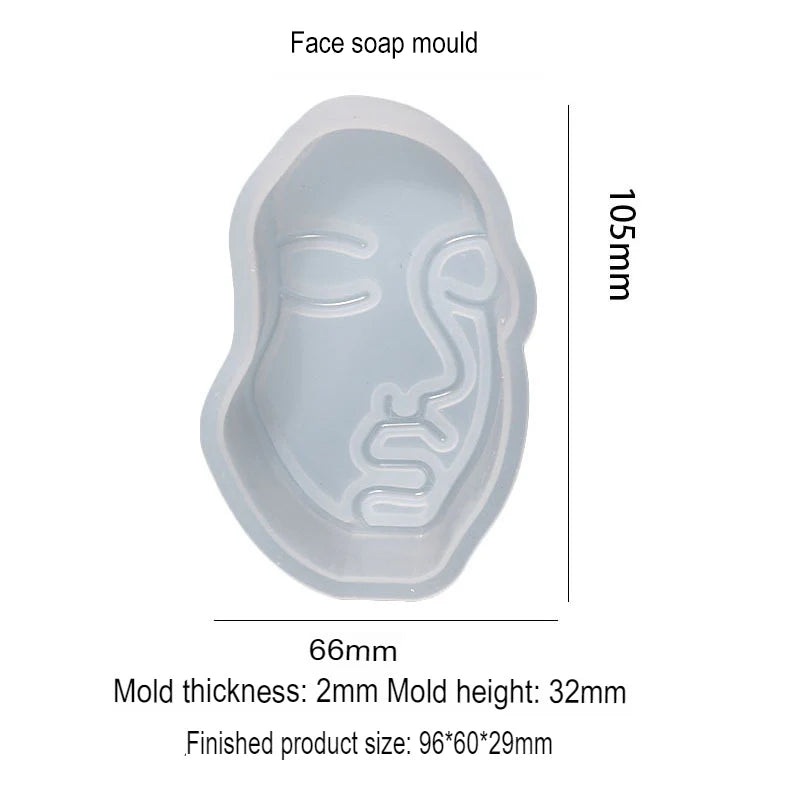 Face Theme Soap & Candle Mould SM0327