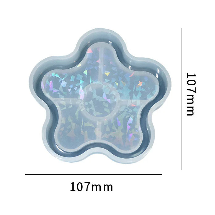 Holographic Flower Trinklet Coaster Mould SM0338