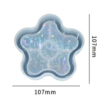 Holographic Flower Trinklet Coaster Mould SM0338