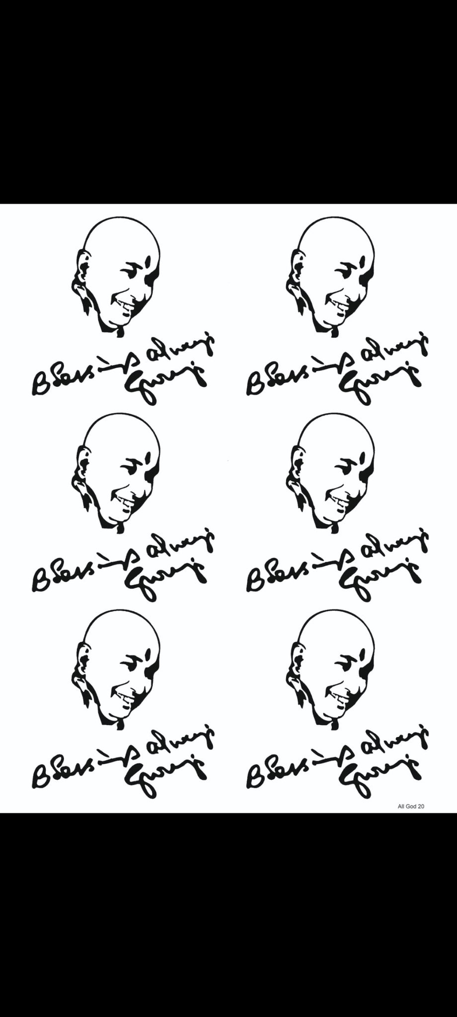 BLESSING GURUJI EMBOSS SHEET