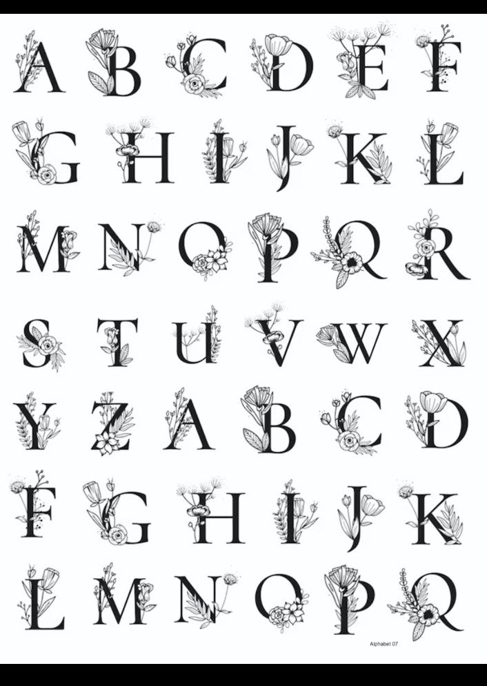 ALPHABET 07 RESIN SHEET