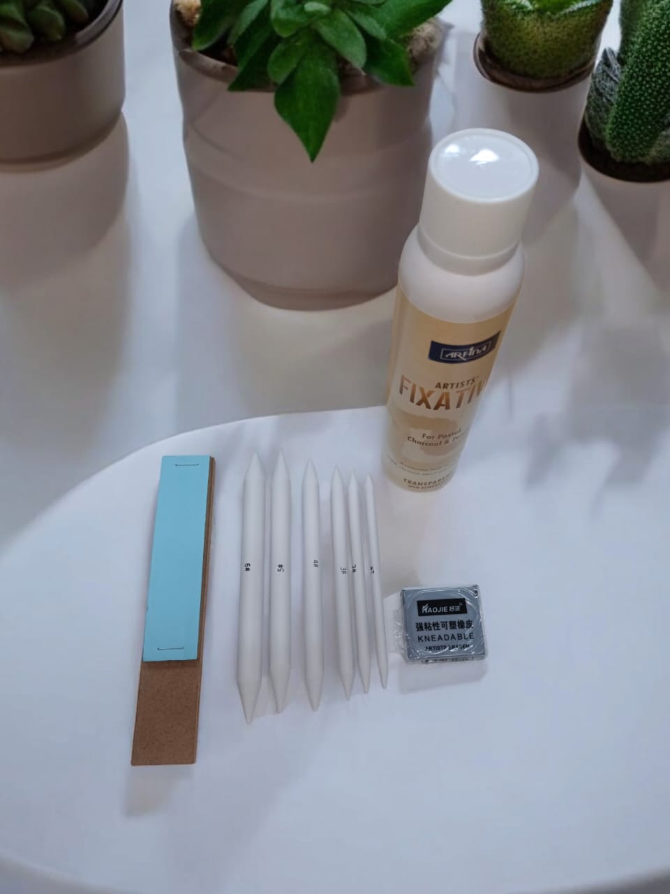 White Paper Art Blending Stumps or Tortillon for Shading, Blending and Smudging