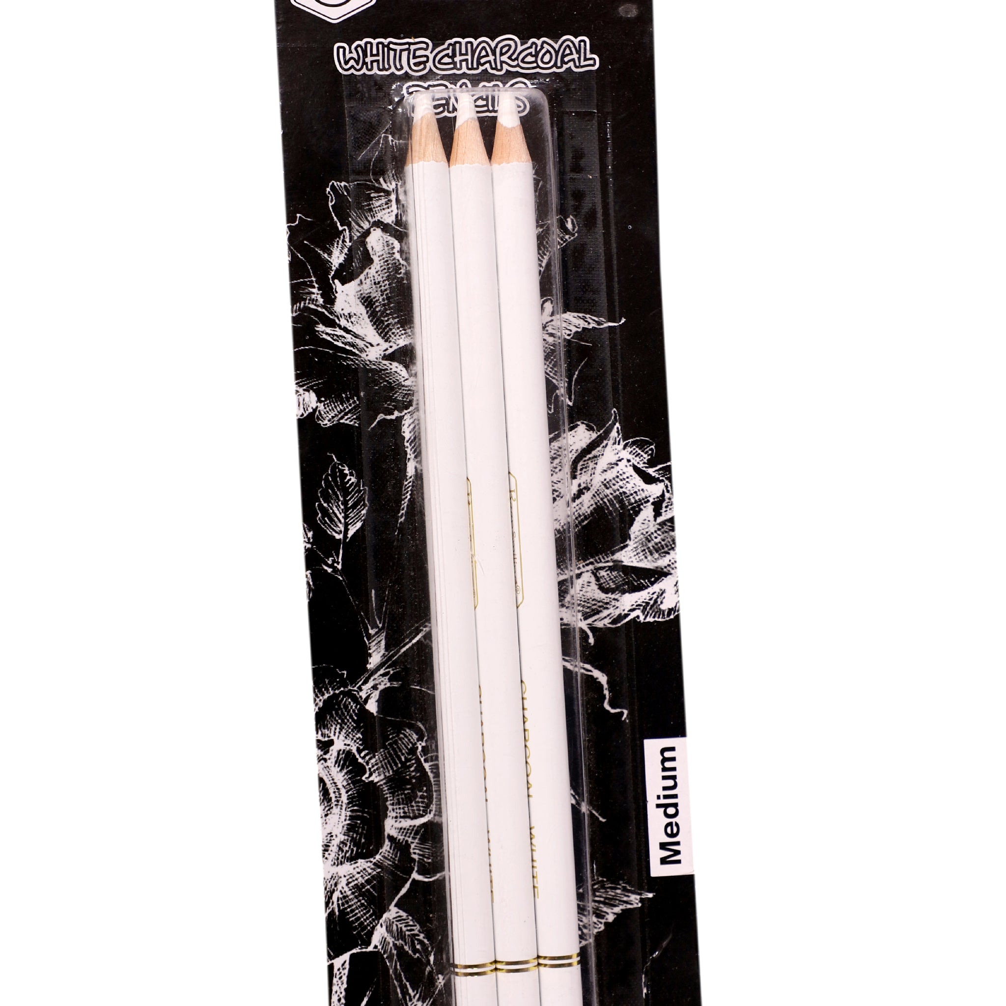 White Charcol Pencils Set of 3