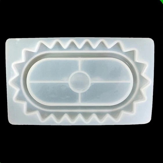 Zigzag Oval Trinklet Tray Mould URP221
