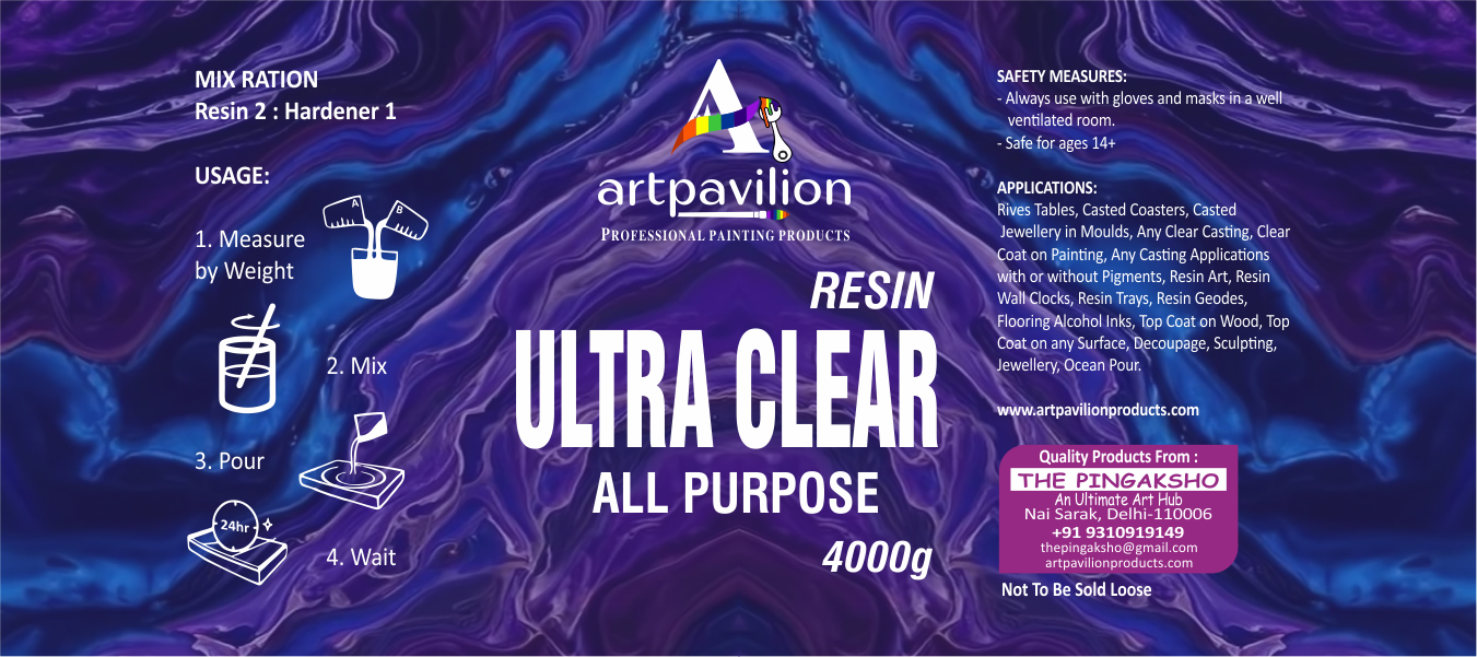 AP 2:1  ULTRA CLEAR RESIN AND HARDNER SET OF 4KG + 2KG = 6KG