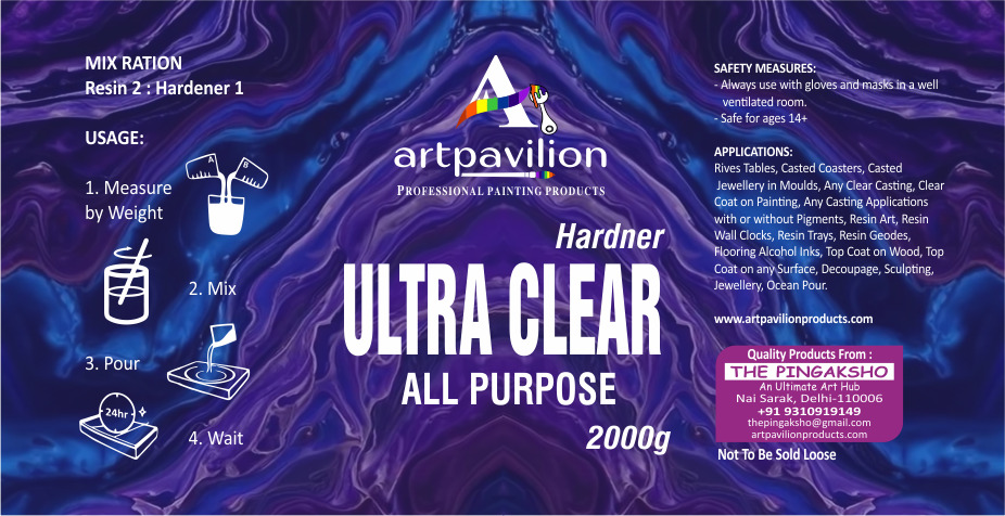 AP 2:1  ULTRA CLEAR RESIN AND HARDNER SET OF 4KG + 2KG = 6KG