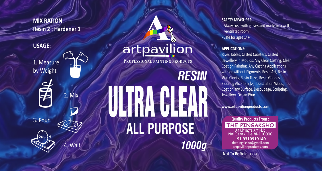 AP 2:1 ULTRA CLEAR RESIN AND HARDNER 1000G + 500G = 1.5KG