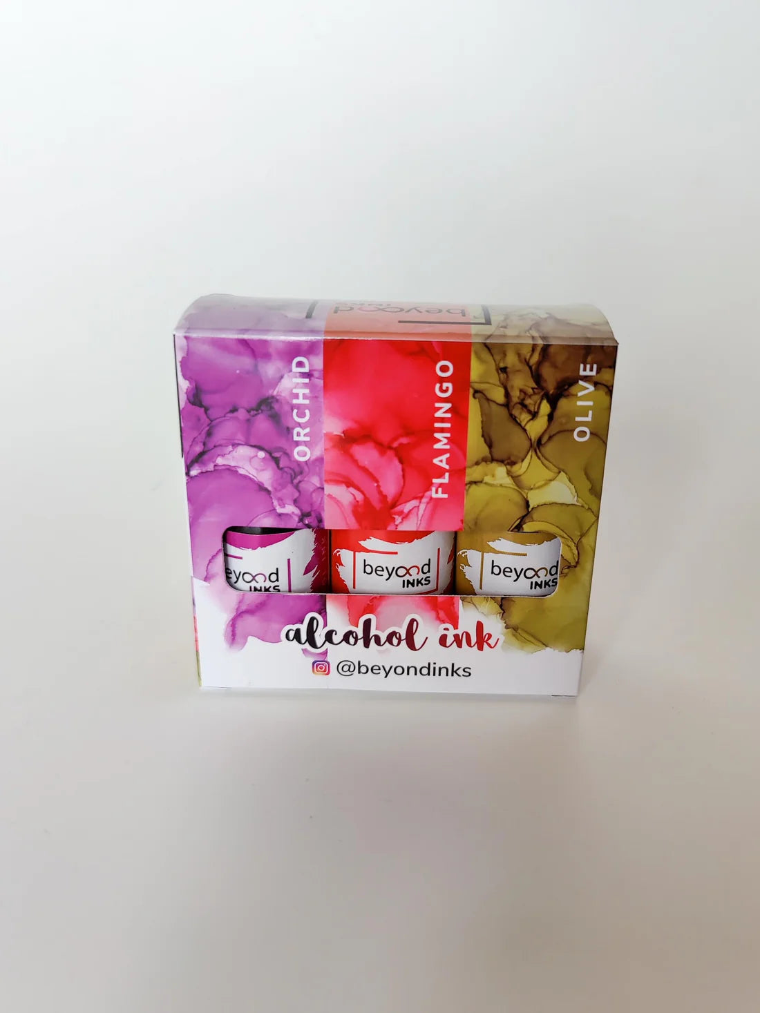 Alcohol Ink Pack #7 (Keto Version) - Orchid, Flamingo & Olive
